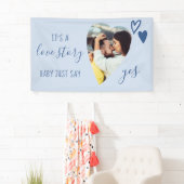 ラブストーリーSayYesハート写真結婚提案 横断幕 (インサイチュ)