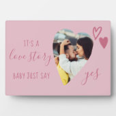 ラブストーリーSayYesピンク提案書ハート写真 フォトプラーク (正面)