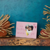 ラブストーリーSayYesピンク提案書ハート写真 フォトプラーク (側面)