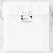 ラブスナップ共有カメラハートScript Etsy Business スクエアシール (バッグ)