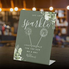 ラブスパークルオリーブグリーン結婚ズ 台座サイン