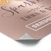 ラブスパークルバラ金ゴールドがサイン結婚を送る ポスター (角)