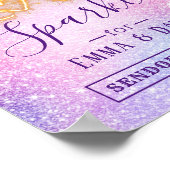 ラブスパークルパステルグリッターセンドオフ結婚ズ ポスター (角)