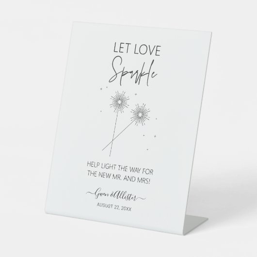 ラブスパークル結婚サインたった今結婚しましたDecor G400 台座サイン (正面)