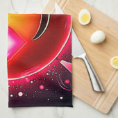 ラブスパークル絵文字ハート キッチンタオル (四つ折り)