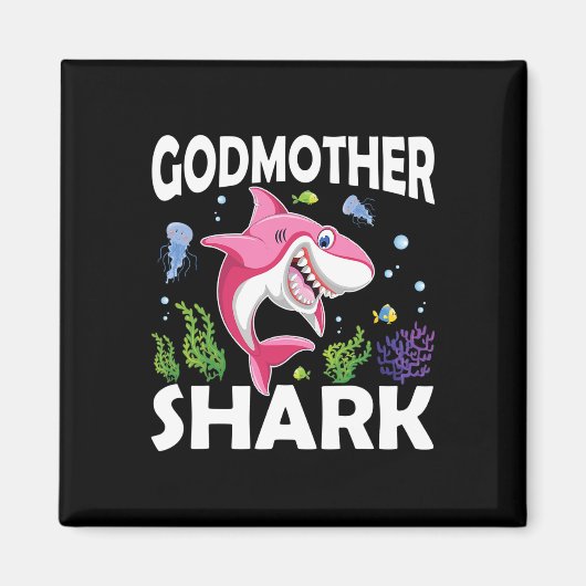 ラブスマイルナイスフィッシュゴッドマザーシャーク マグネット (正面)