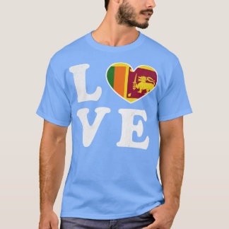ラブスリランカプライド旗ヴィンテージ愛スリランカ Tシャツ