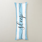 ラブスリープブルーストライプのホワイトウォーター色 ボディピロー (裏面 (縦))