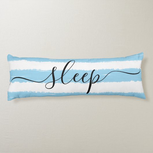 ラブスリープブルーストライプのホワイトウォーター色 ボディピロー (裏面)
