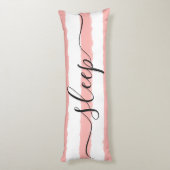 ラブスリープブルーストライプのホワイトウォーター色 ボディピロー (裏面 (縦))