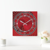 ラブス結婚クエアウォールクロック スクエア壁時計 (ホーム)