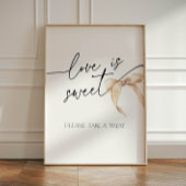 ラブズスイートニュートラルボウブライダルシャワータイノット 台座サイン