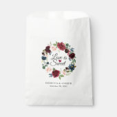 ラブズスイートブルゴーニュ赤面ブルーフローラ結婚ズ フェイバーバッグ (正面)
