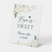 ラブズスイートボヘミアンエレガントホワイトローズフローラ 台座サイン (正面)