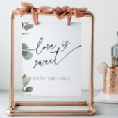 ラブズスイートユーカリプトゥスセージグリーンブライダルシャワー 台座サイン