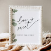 ラブズスイートユーカリプトゥスセージグリーンブライダルシャワー 台座サイン