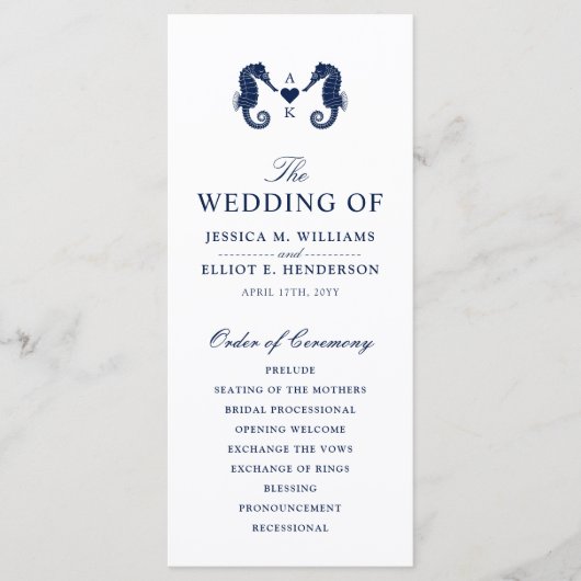 ラブズタイドシーホースをテーマにしたモノグラム プログラム (正面)