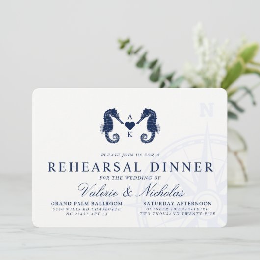 ラブズタイド |シーホーステーマリハーサルディナー 招待状 (スタンド正面)