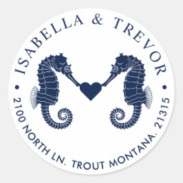 ラブズタイド | Dual Seahorseホワイト差出人住所 ラウンドシール