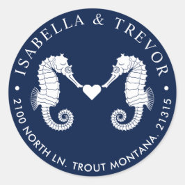 ラブズタイド | Dual Seahorse Navy差出人住所 ラウンドシール