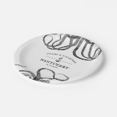 ラブズテンタクルズ |タコをテーマにしたビーチ ペーパープレート (アングル)