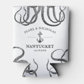 ラブズテンタクルズ |タコをテーマにしたビーチ 缶クーラー (正面)