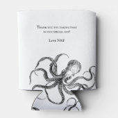 ラブズテンタクルズ |タコをテーマにしたビーチ 缶クーラー (裏面)