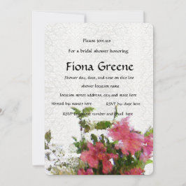 ラブズピンクアザレアブライダルシャワー招待レース 招待状