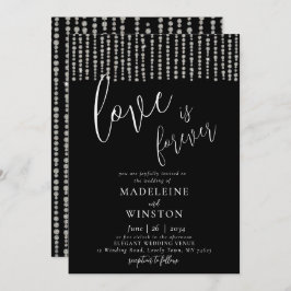 ラブズフォーエバーグリッターダイヤモンドスパークル結婚ズ 招待状