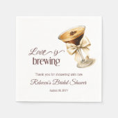 ラブズブルーイングボーエスプレッソマルティーニブライダルシャワー スタンダードカクテルナプキン (正面)