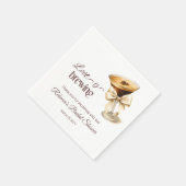 ラブズブルーイングボーエスプレッソマルティーニブライダルシャワー スタンダードカクテルナプキン (角)