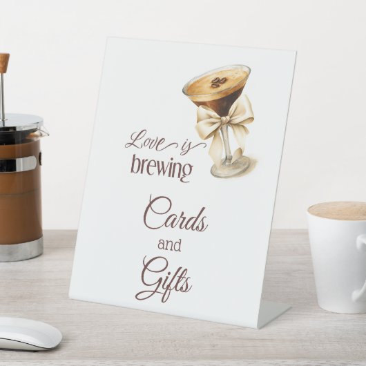 ラブズブルーイングボーエスプレッソマルティーニブライダルシャワー 台座サイン (インサイチュ)