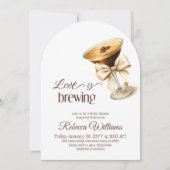 ラブズブルーイングボーエスプレッソマルティーニブライダルシャワー 招待状 (正面)