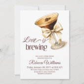 ラブズブルーイングボーエスプレッソマルティーニブライダルシャワー 招待状 (正面)