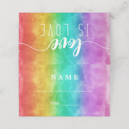 ラブズラブレインボーウォーターゲイ結婚ズ プレイスカード (外部開封)