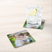 ラブズ・書カスタム・フォト・コースター スクエアペーパーコースター (インサイチュ)