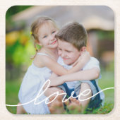 ラブズ・書カスタム・フォト・コースター スクエアペーパーコースター (正面)