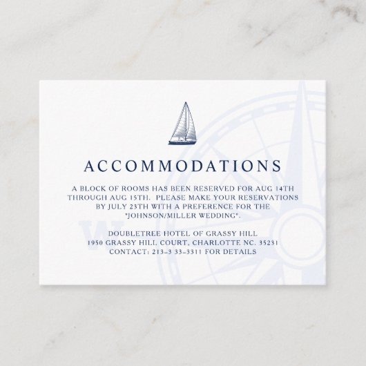 ラブセットスル航海の結婚ズ |宿泊施設 エンクロージャーカード (正面)