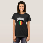 ラブセネガルとセネガル国旗セネガルプライド Tシャツ (正面フル)
