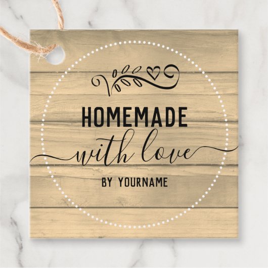 ラブセピア木製品で手作り フェイバータグ (正面)