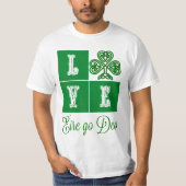ラブセルティックシャムロックハートアイルランドモットー Tシャツ (正面)