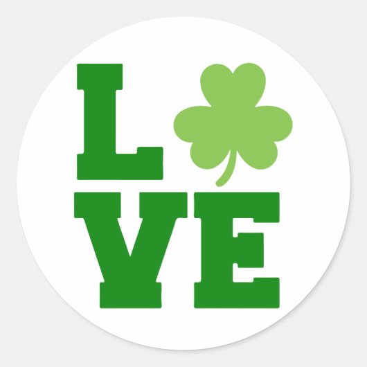 ラブセントパトリックの日☘️💚 ラウンドシール (正面)
