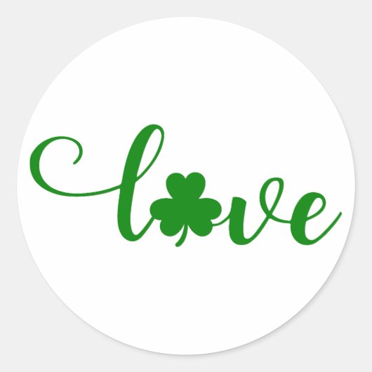 ラブセントパトリックの日☘️💚 ラウンドシール (正面)