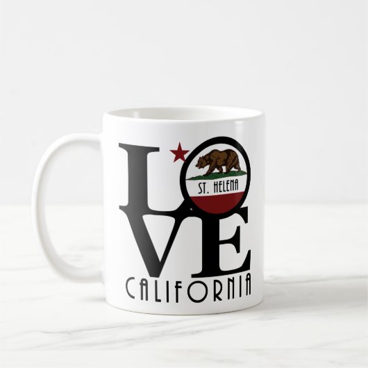 ラブセントヘレナカリフォルニア11oz コーヒーマグカップ (左)