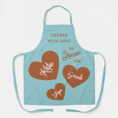 ラブソフトパーソナライズされたティール(緑がかった色) エプロン (正面)