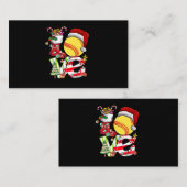 ラブソフトボールクリスマスサンタハット10代のガールズウィメンズ 名刺 (正面/裏面)