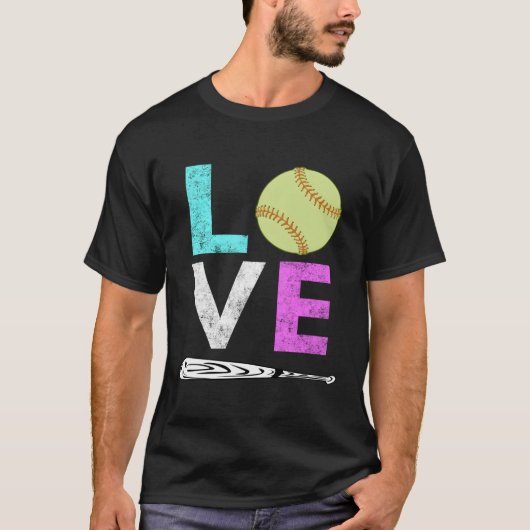 ラブソフトボー最高のル Tシャツ (正面)