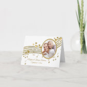 ラブソングのノートの写真は感謝していしています サンキューカード (正面)