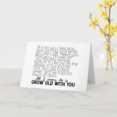 ラブソングは君と年を取りた恋しく思い カード (黄色い花)