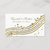 ラブソングミュージック結婚の座席表 プレイスカード (裏面)